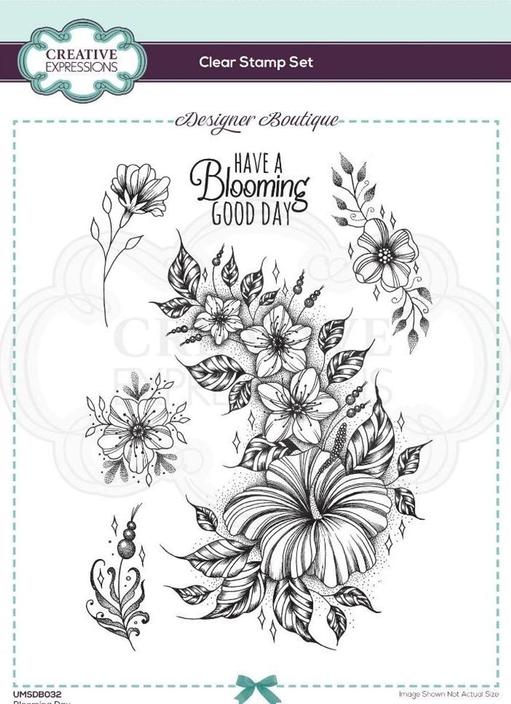 Designer Boutique Collection Blooming Day A5 Clear Stamp Set
