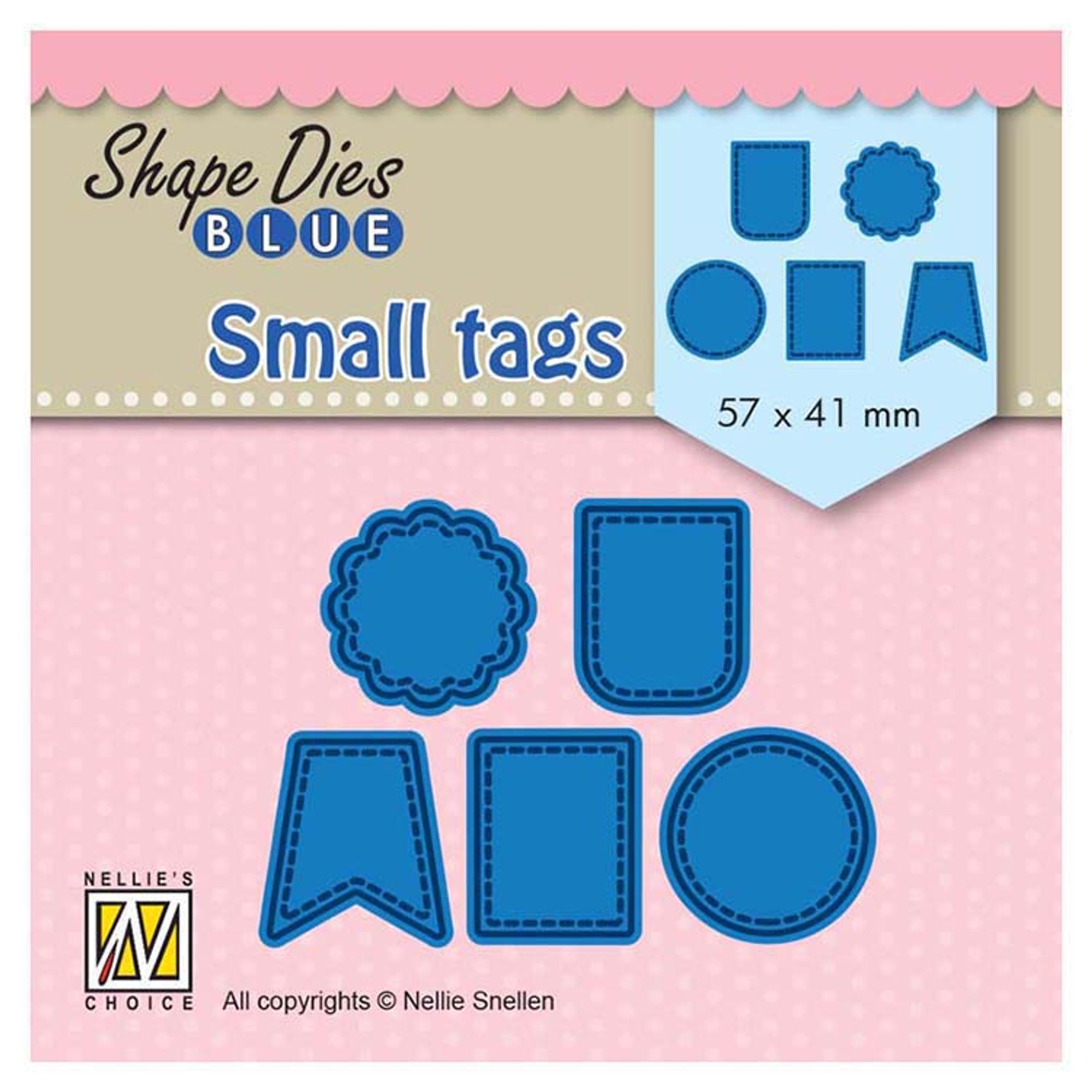 Nellie's Choice Shape Dies Blue Small Tags