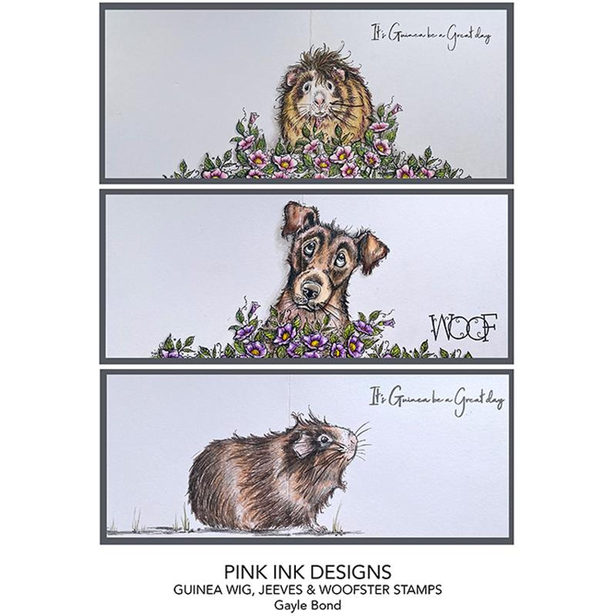 Pink Ink Designs Guinea Wig A5 Clear Stamp