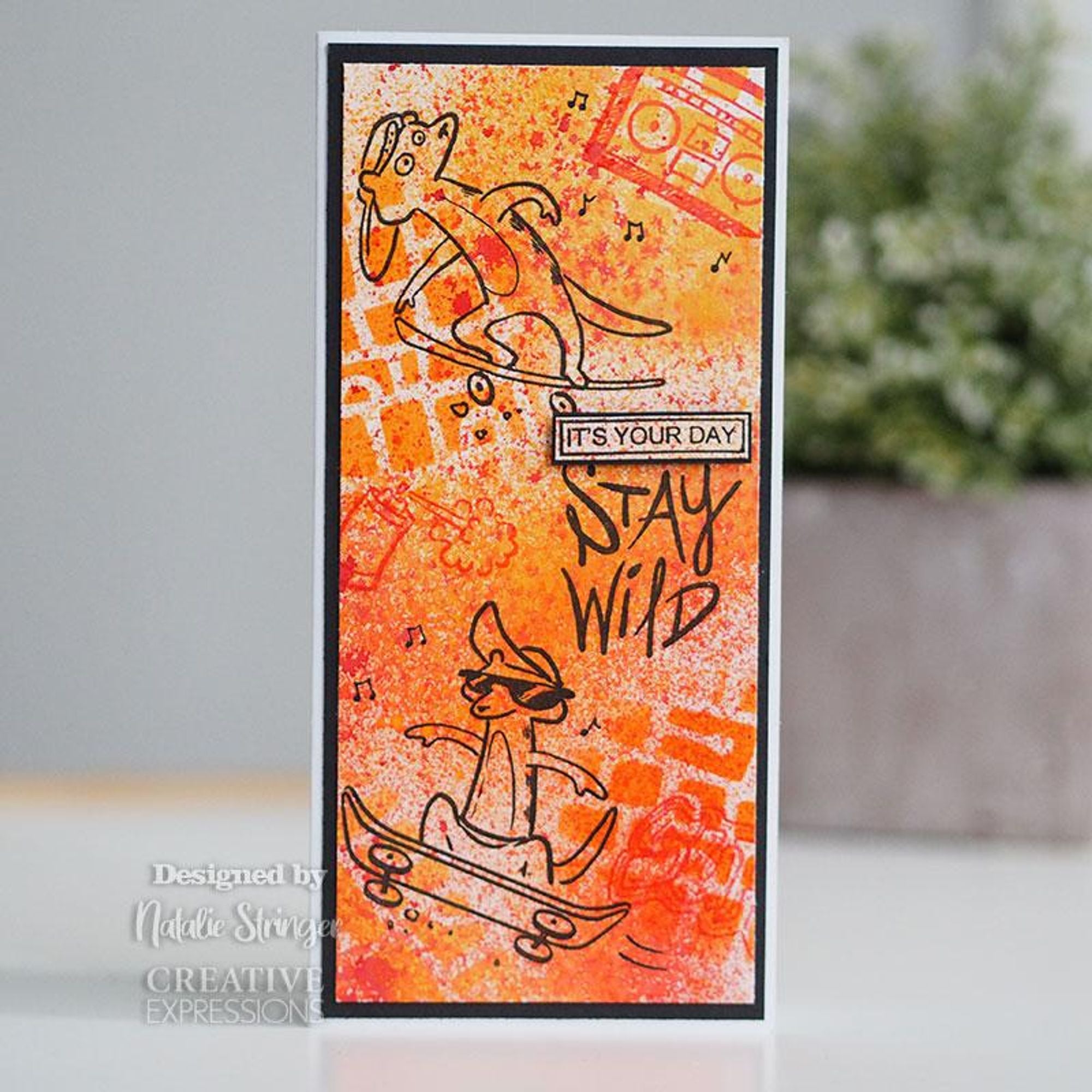 Creative Expressions Designer Boutique Collection Musical Meerkats A5 Clear Stamp