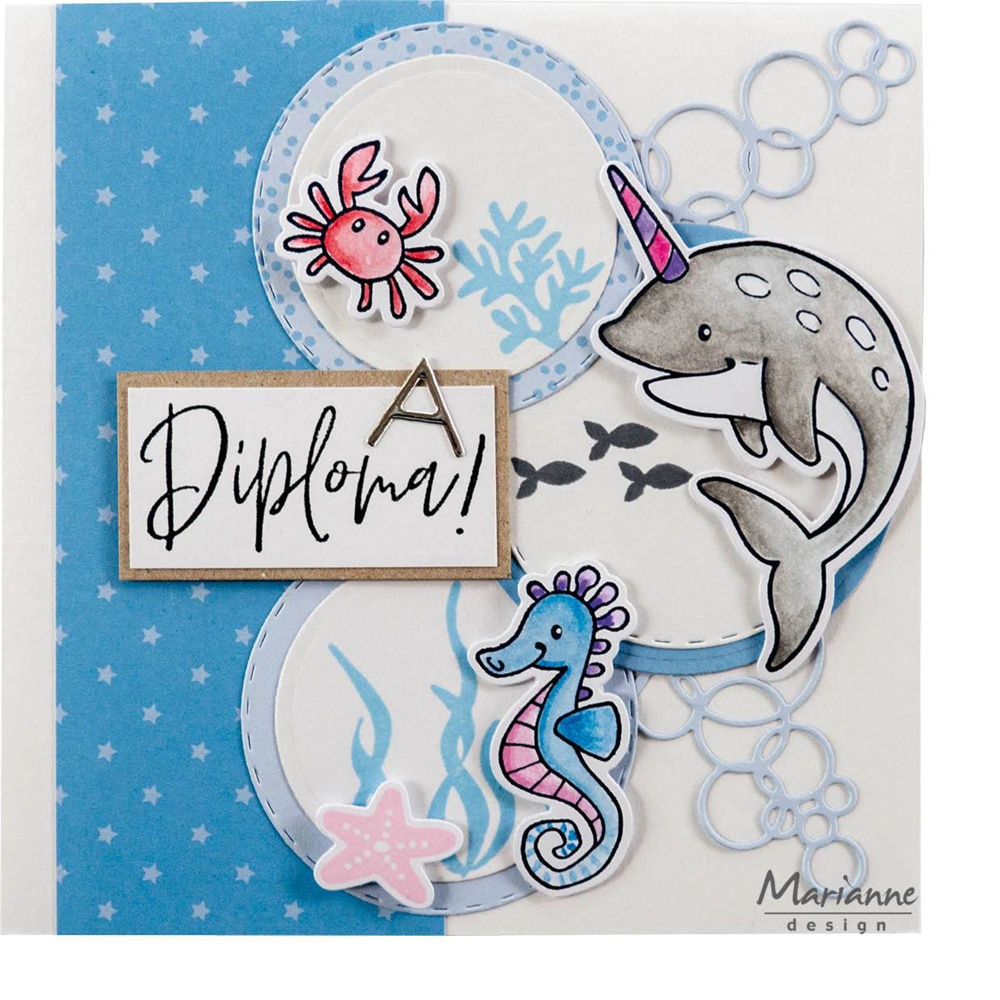 Marianne Design Stamp & Die Set - Eline's Animals - In The Sea