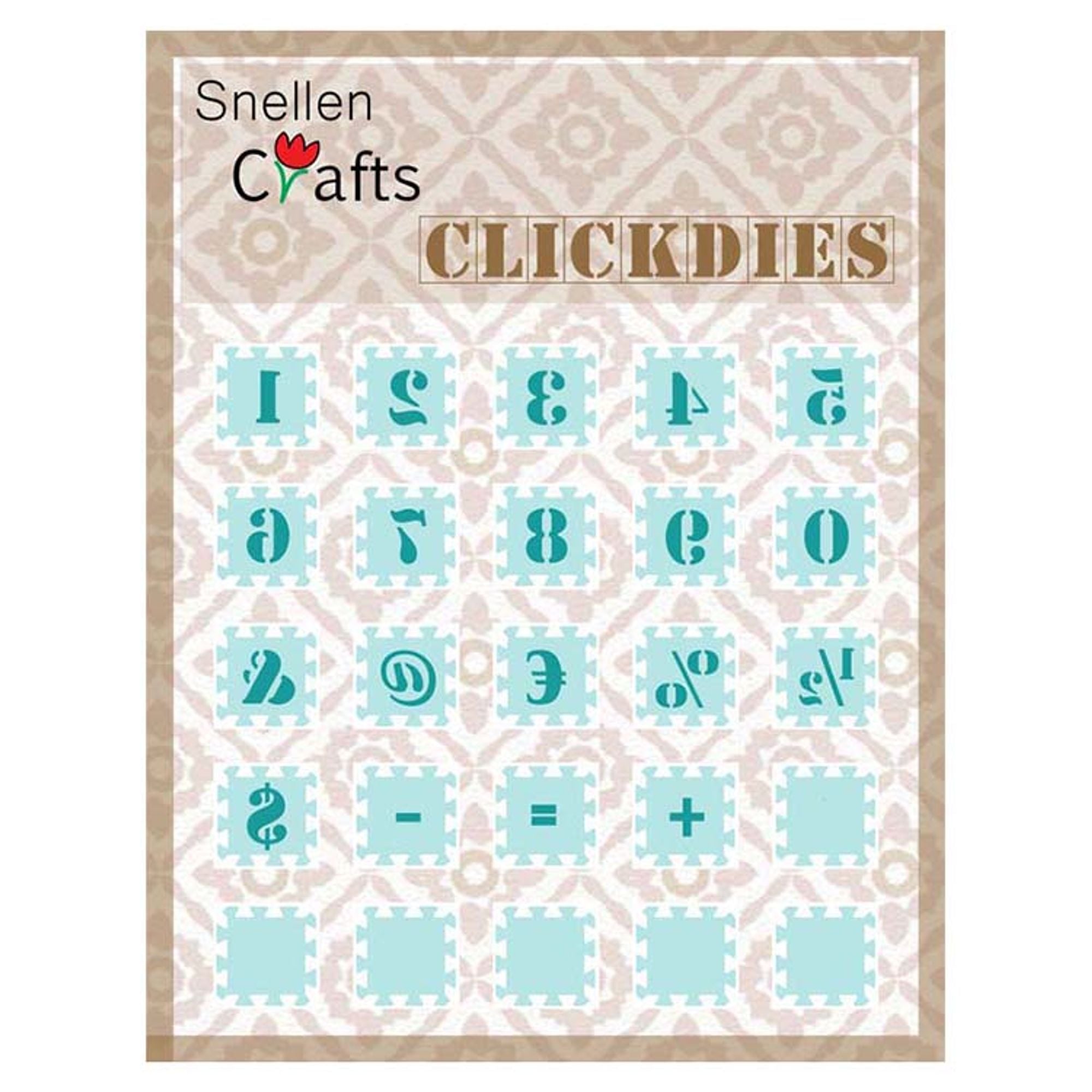 Snellen Crafts Click Dies Numbers and Punctuation Marks