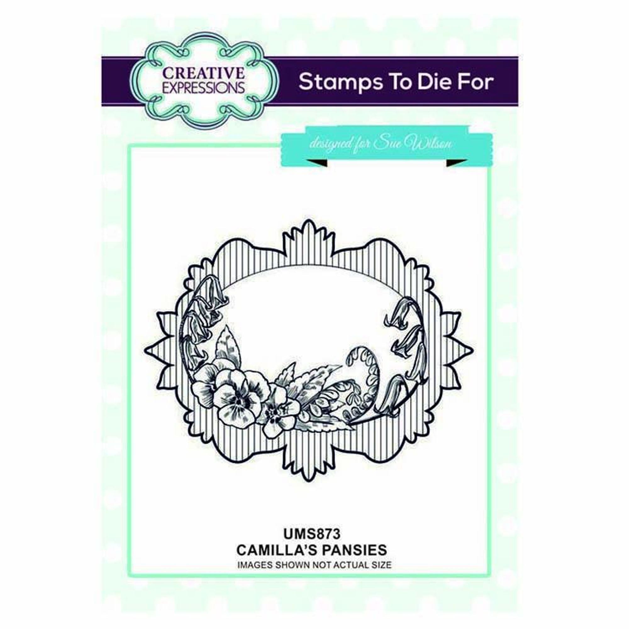 Creative Expressions Stamps To Die For Camilla's Pansies Pre Cut Stamp