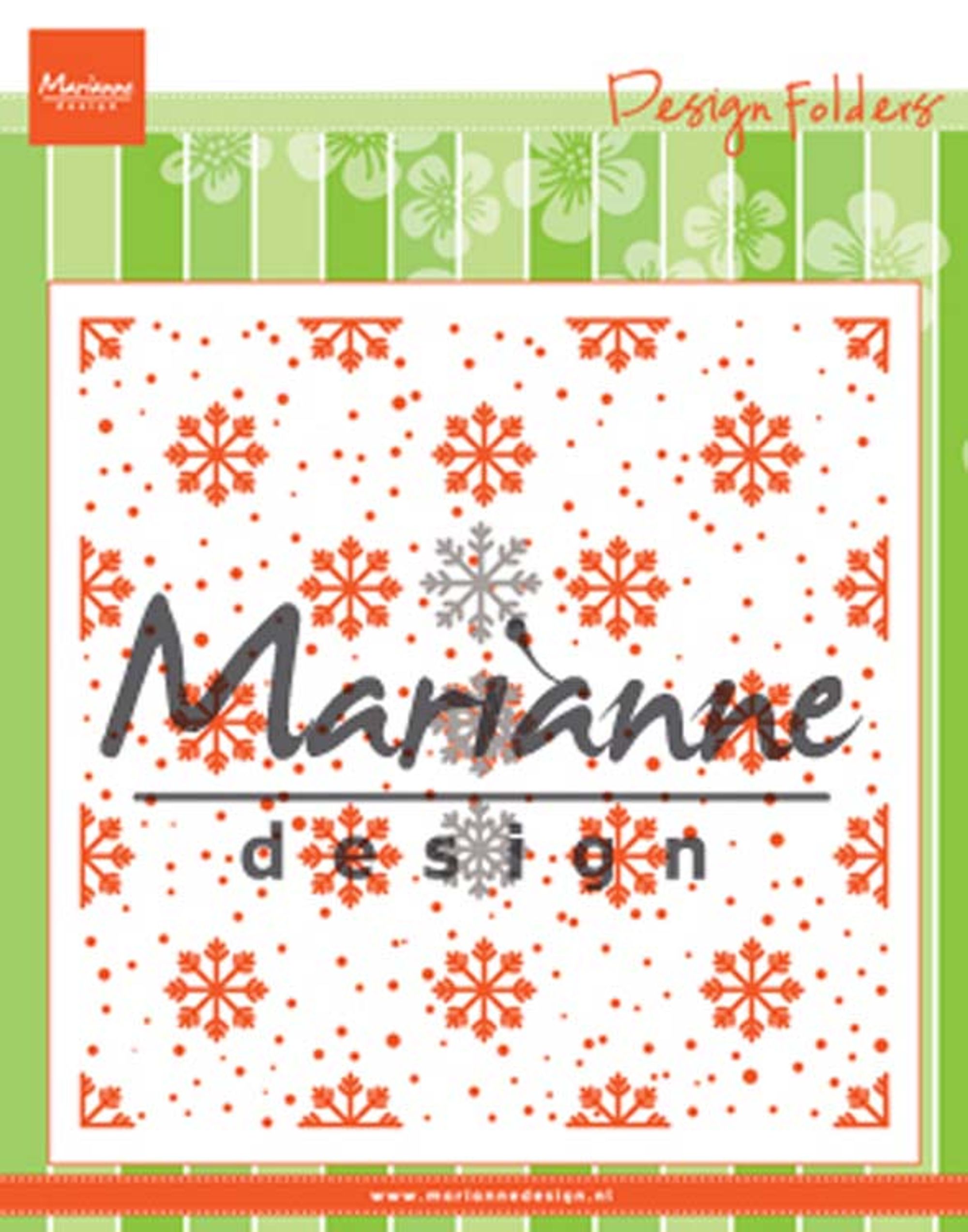 Marianne Design Embossing Folder Extra - Snow And Ice Crystals