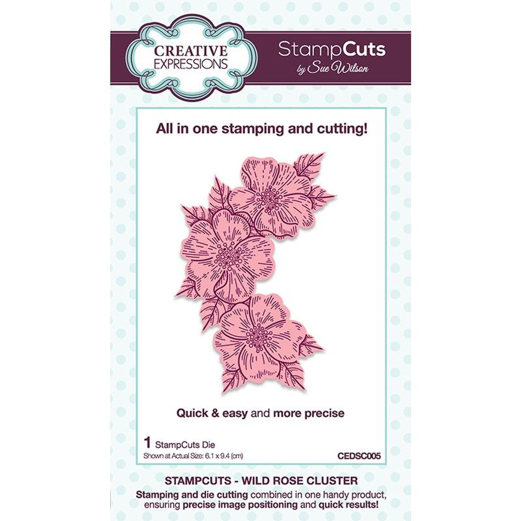 Creative Expressions Sue Wilson Wild Rose Cluster StampCuts Die