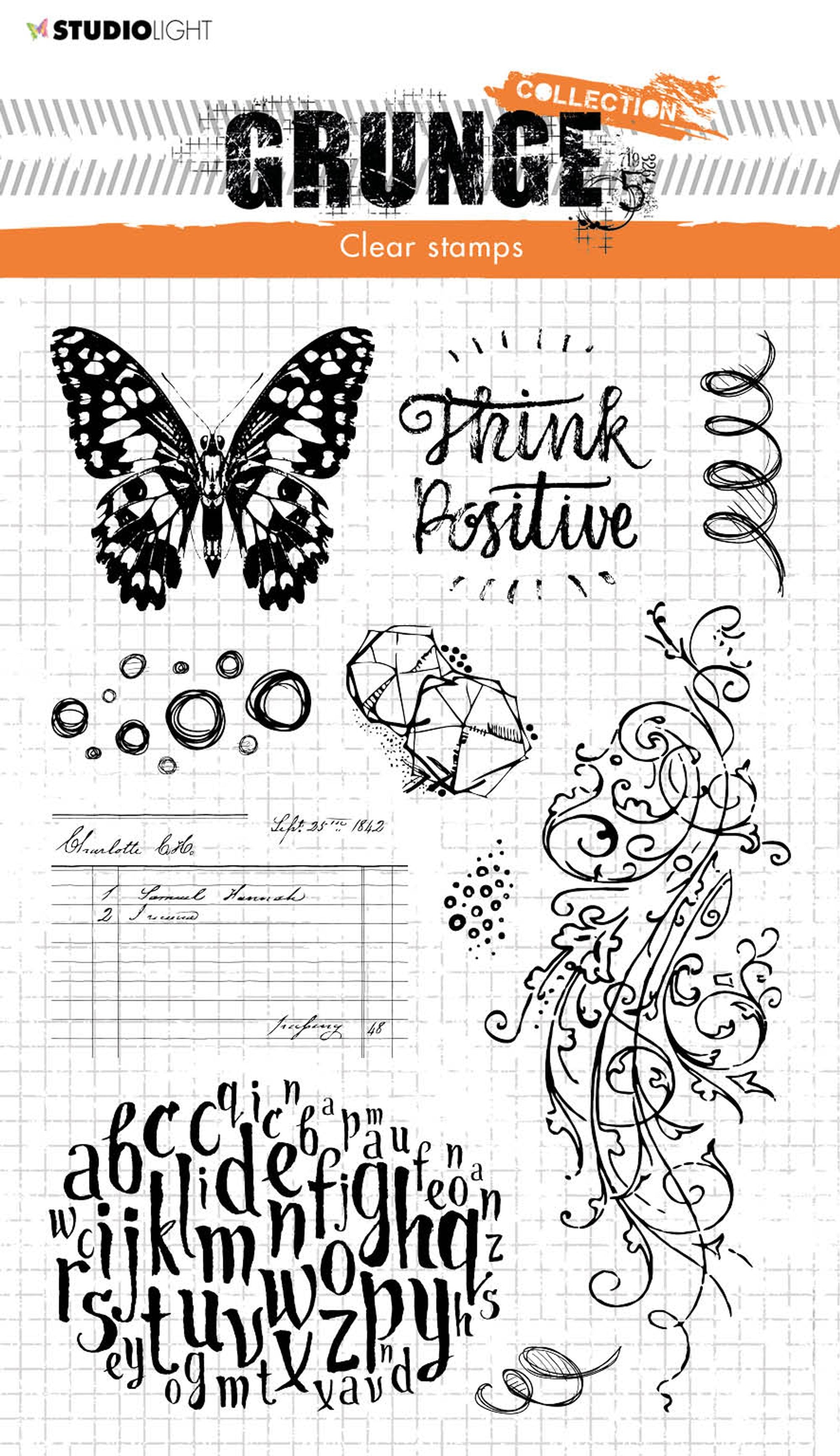 SL Clear Stamp Elements Butterfly Grunge Collection 210x148x3mm 1 PC nr.207