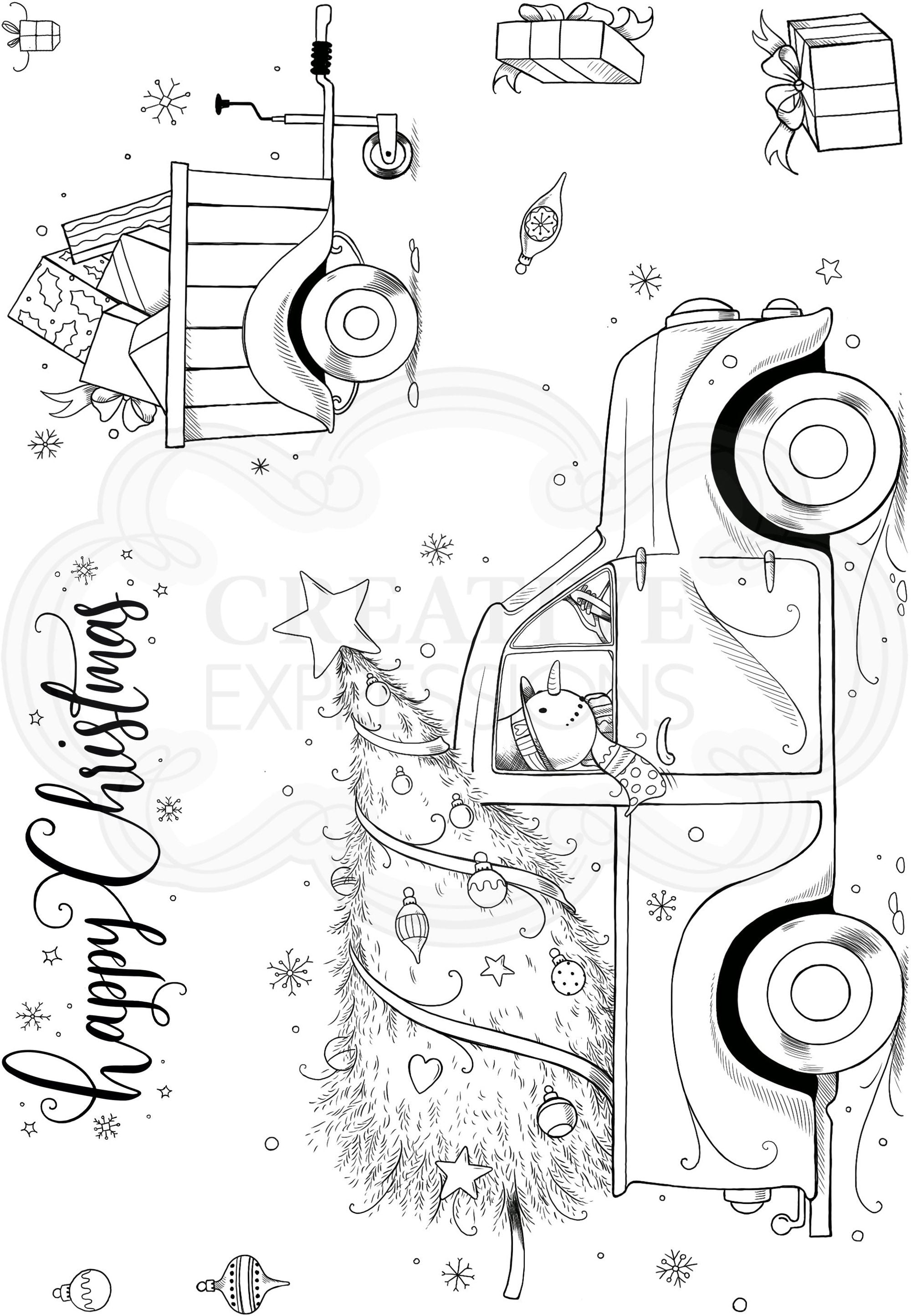Pink Ink Designs Happy Ho Ho Ho A5 Clear Stamp
