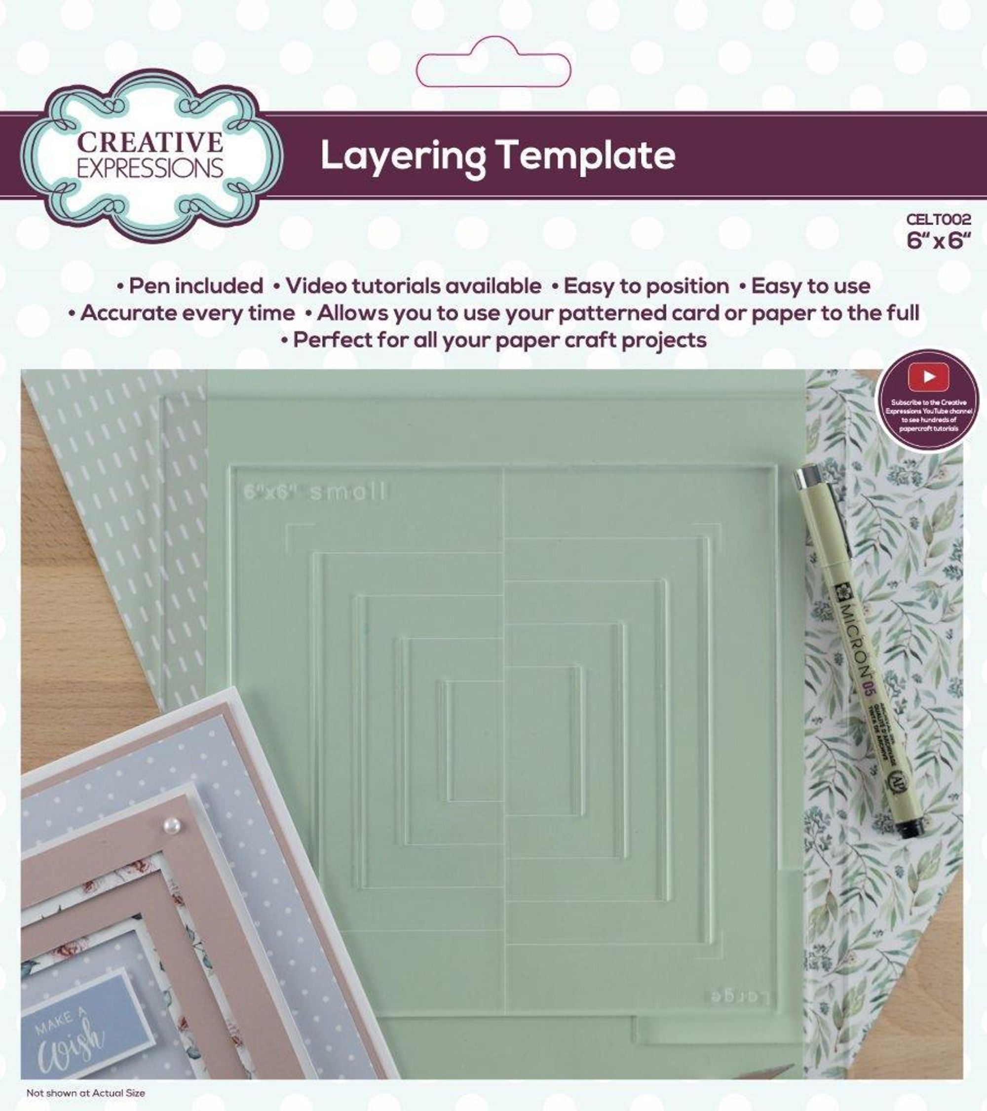 Layering Template 6 in x 6 in