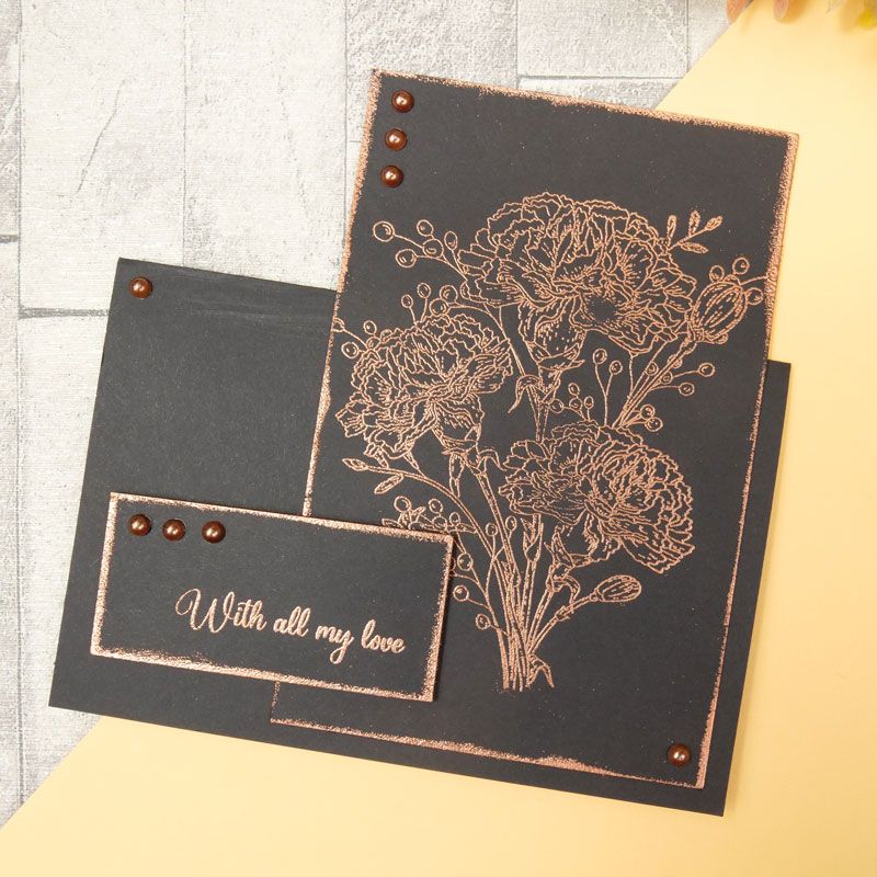 For the Love of Stamps - Carnation Corsage A6 Stamp Set