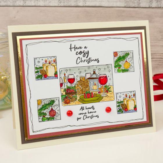 For The Love Of Stamps - Cosy Fireplace A6 Stamp Set