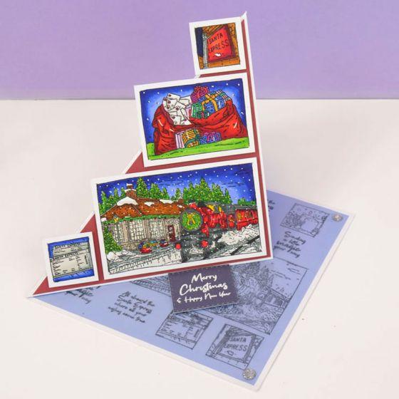 For The Love Of Stamps - Santa Express A6 Stamp Set