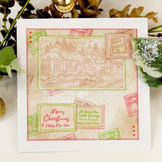For The Love Of Stamps - Santa Express A6 Stamp Set