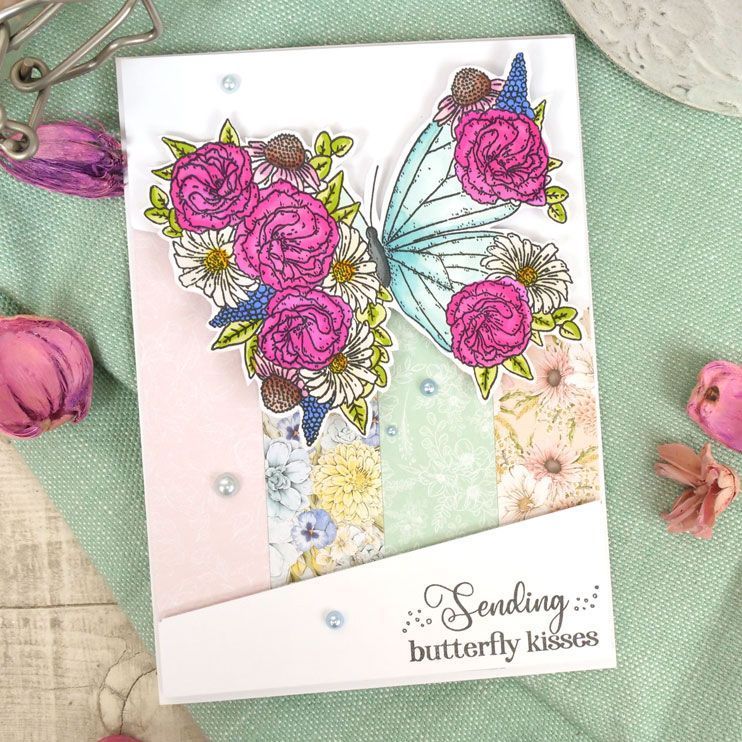 For The Love Of Stamps - Blossoming Butterfly