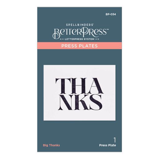 Big Thanks Press Plate from the BetterPress Collection