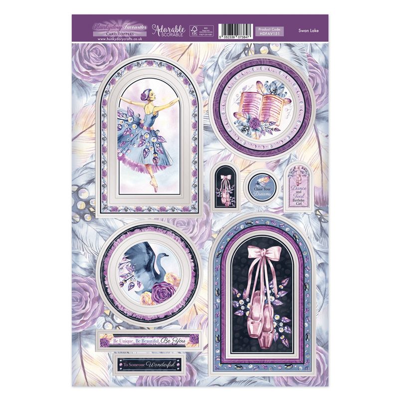 Hunkydory Favourites Toppers - Swan Lake
