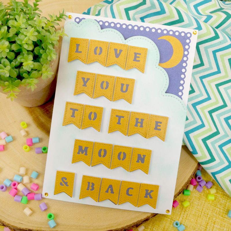 Moonstone Dies - Banner Bunting Alphabet