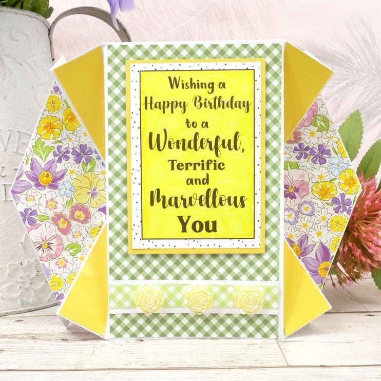 Luxury Shaped Card Blanks & Envelopes - Tall Diamond Edge Card