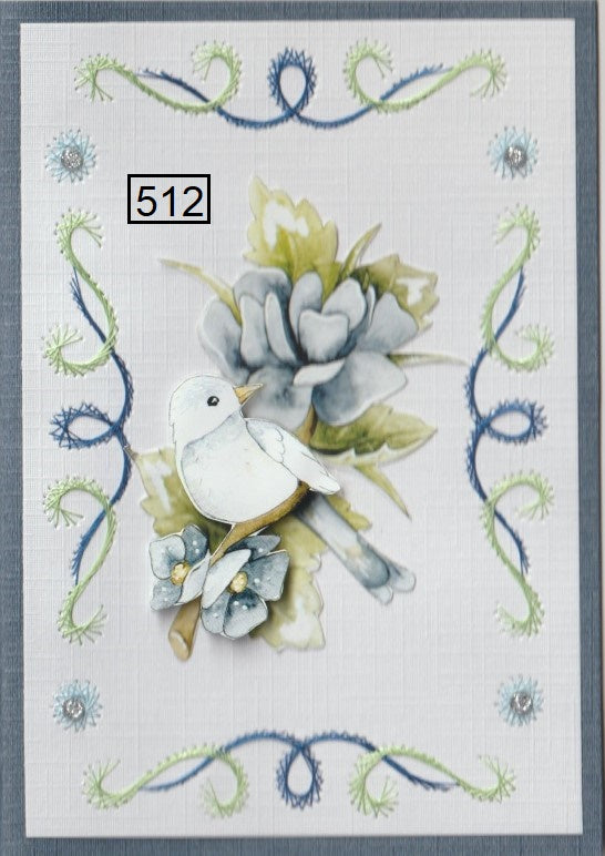 Laura's Design Digital Embroidery Pattern - Four Flourish Edges